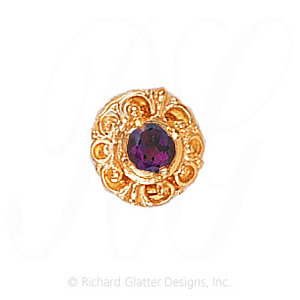 GS109 AMY - 14 Karat Gold Amethyst Slide 